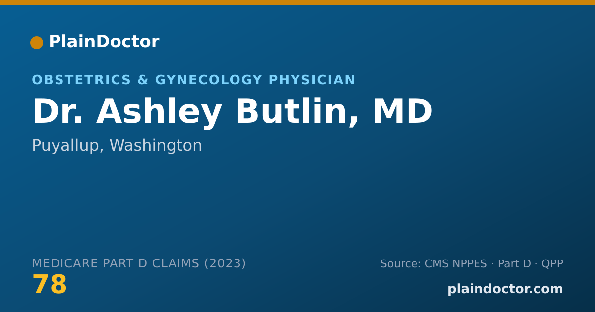 Shareable card for Ashley Butlin, MD - Obstetrics & Gynecology Physician, Puyallup, WA