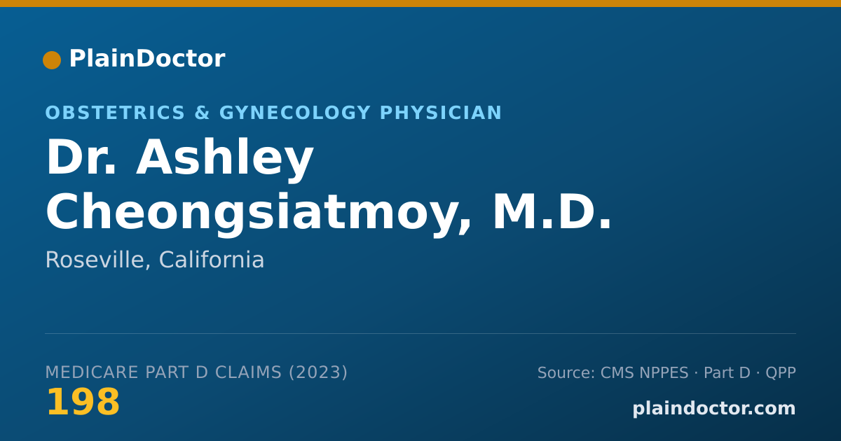 Shareable card for Ashley Cheongsiatmoy, M.D. - Obstetrics & Gynecology Physician, Roseville, CA