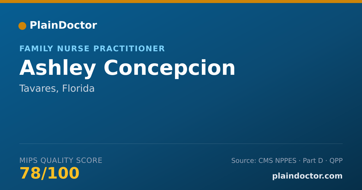 Shareable card for Ashley Concepcion - Family Nurse Practitioner, Tavares, FL