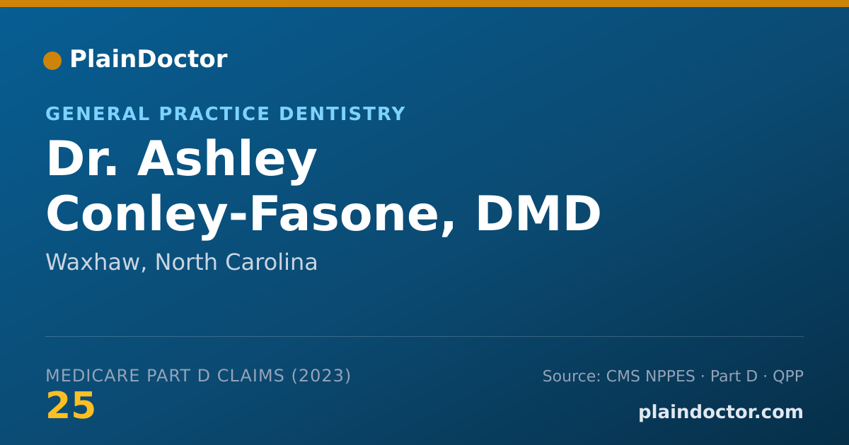 Shareable card for Ashley Conley-Fasone, DMD - General Practice Dentistry, Waxhaw, NC