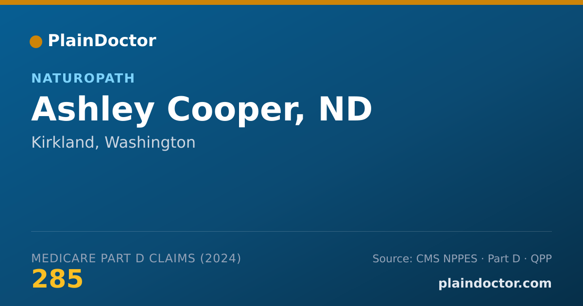 Shareable card for Ashley Cooper, ND - Naturopath, Kirkland, WA
