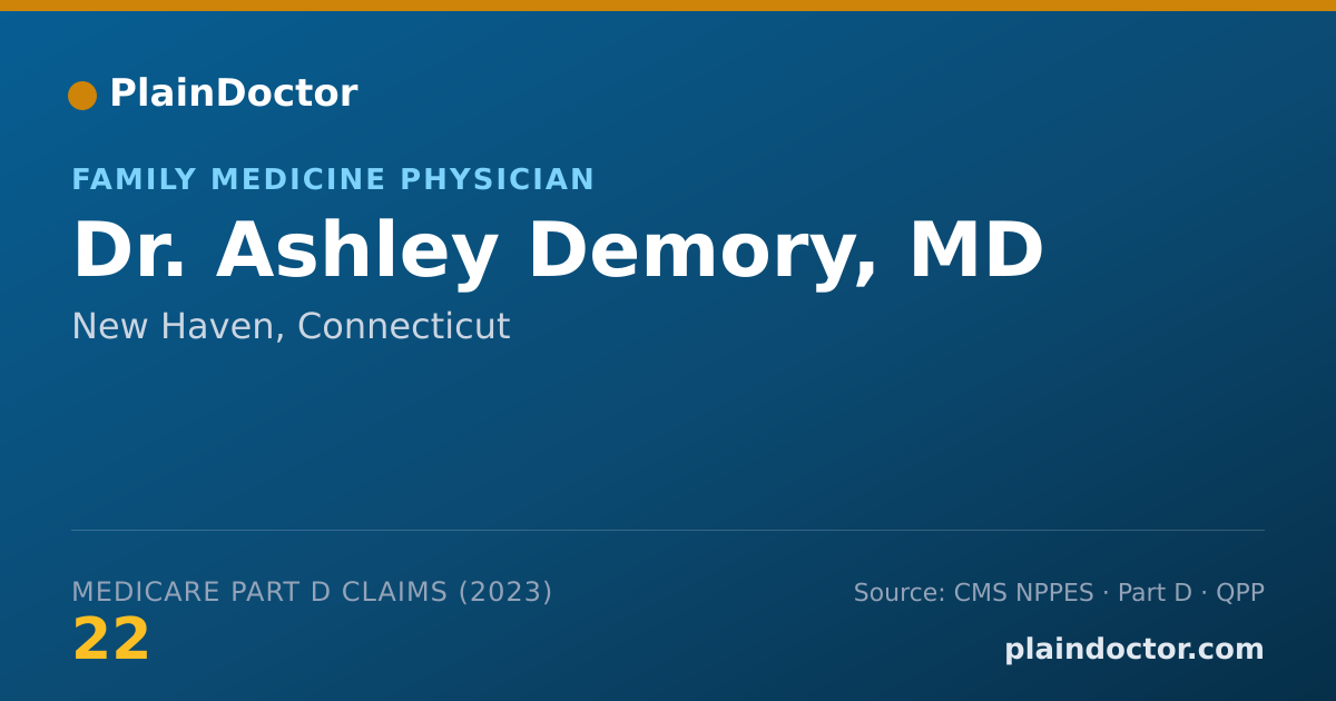 Shareable card for Ashley Demory, MD - Family Medicine Physician, New Haven, CT