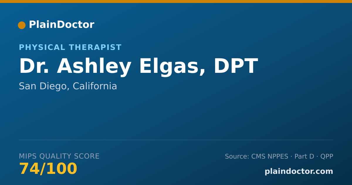 Shareable card for Ashley Elgas, DPT - Physical Therapist, San Diego, CA