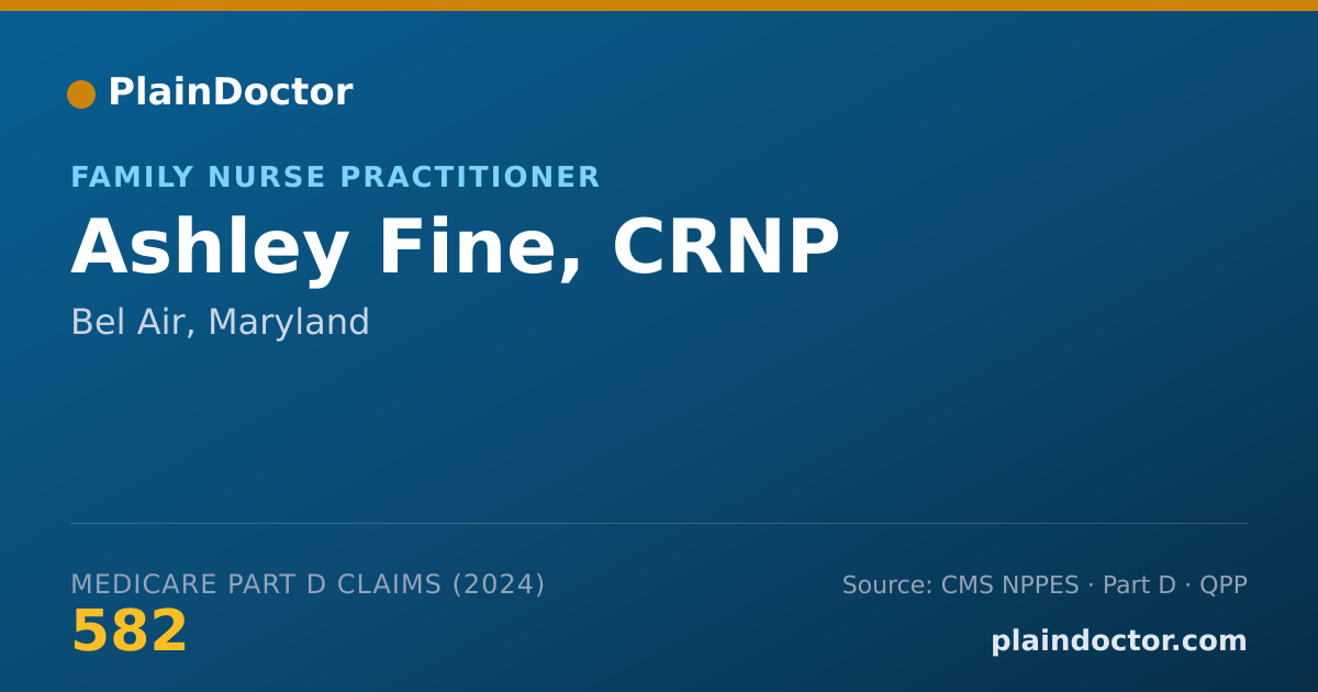 Shareable card for Ashley Fine, CRNP - Nurse Practitioner, Bel Air, MD