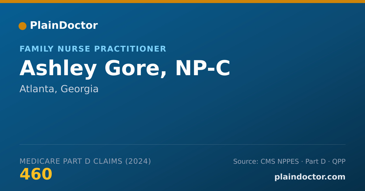 Shareable card for Ashley Gore, NP-C - Family Nurse Practitioner, Atlanta, GA