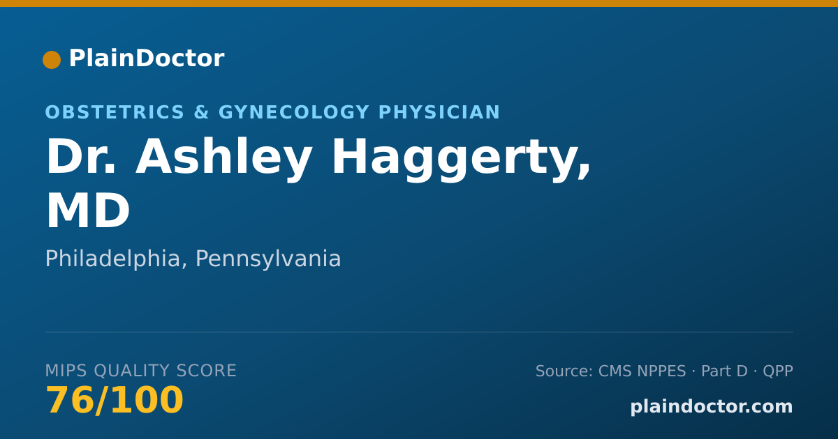 Shareable card for Ashley Haggerty, MD - Obstetrics & Gynecology Physician, Philadelphia, PA