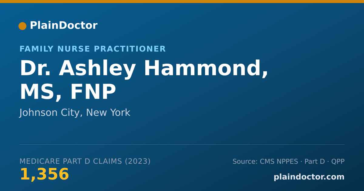 Shareable card for Ashley Hammond, MS, FNP - Family Nurse Practitioner, Johnson City, NY