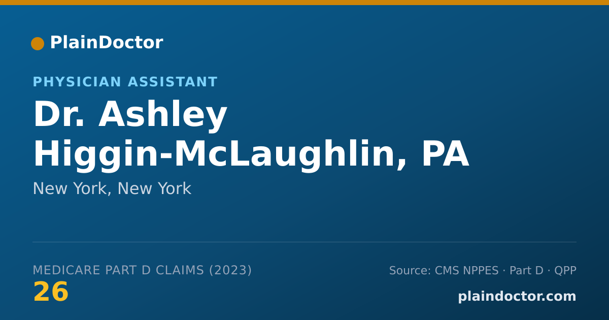 Shareable card for Ashley Higgin-McLaughlin, PA - Physician Assistant, New York, NY