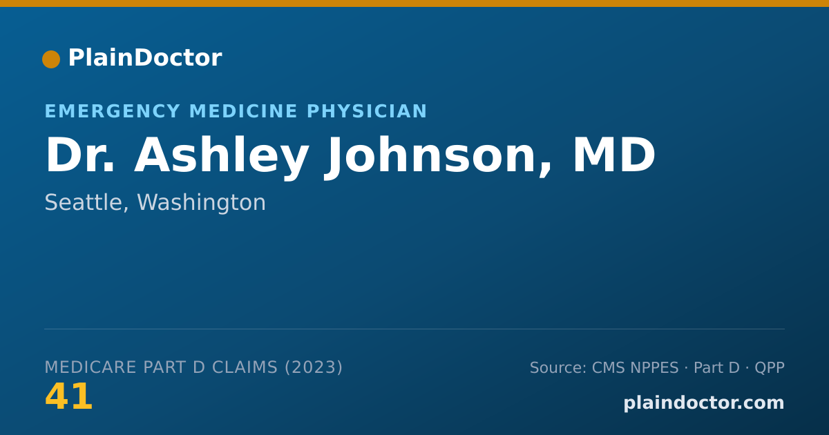 Shareable card for Ashley Johnson, MD - Emergency Medicine Physician, Seattle, WA