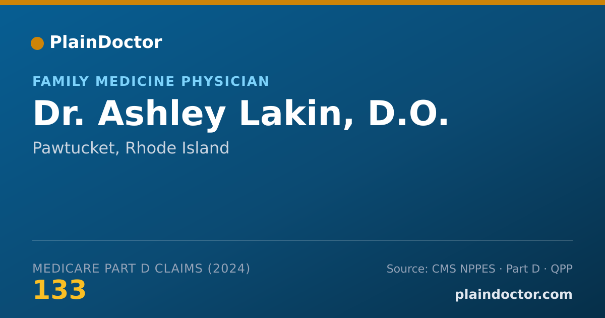 Shareable card for Ashley Lakin, D.O. - Family Medicine Physician, Pawtucket, RI