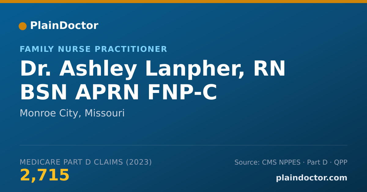 Shareable card for Ashley Lanpher, RN BSN APRN FNP-C - Family Nurse Practitioner, Monroe City, MO