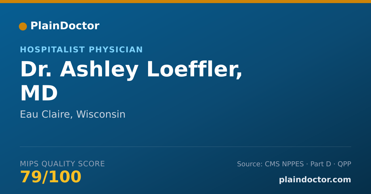 Shareable card for Ashley Loeffler, MD - Internal Medicine Physician, Eau Claire, WI