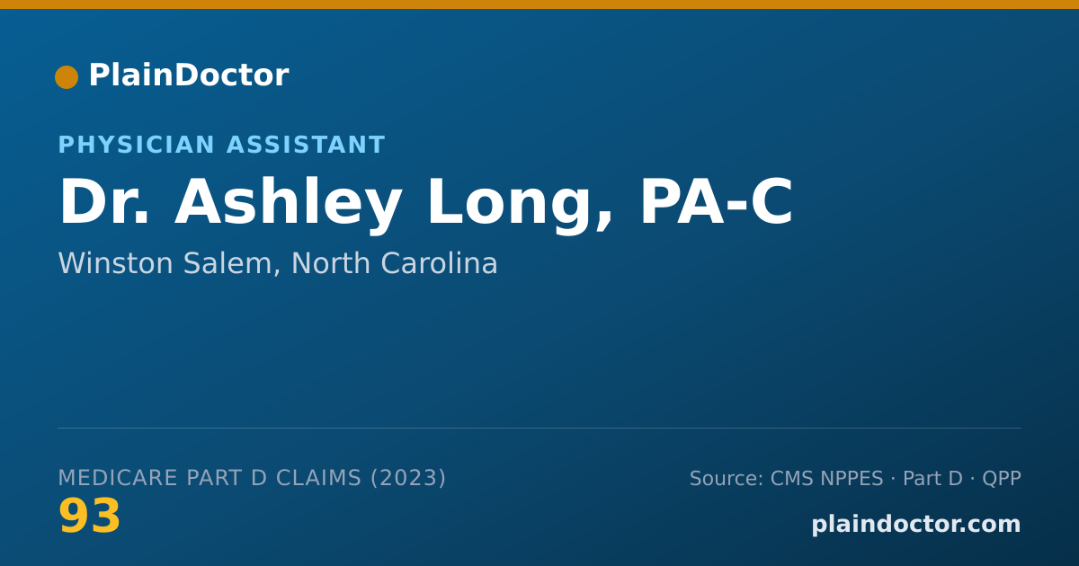 Shareable card for Ashley Long, PA-C - Physician Assistant, Winston Salem, NC