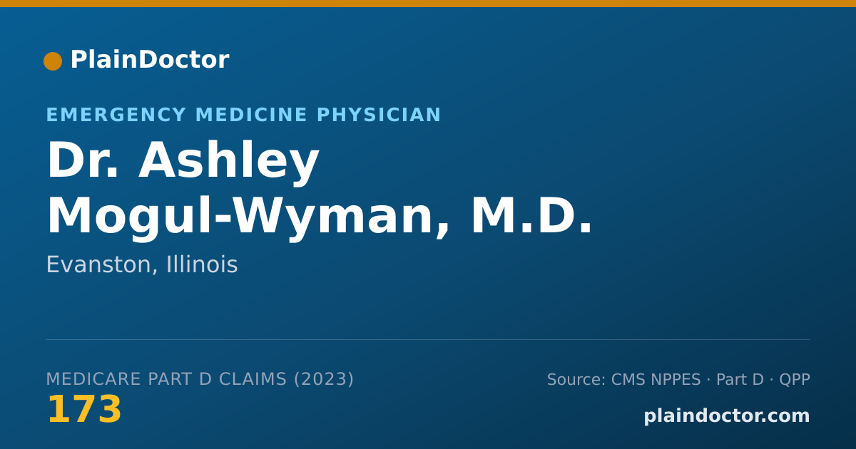 Shareable card for Ashley Mogul-Wyman, M.D. - Emergency Medicine Physician, Evanston, IL