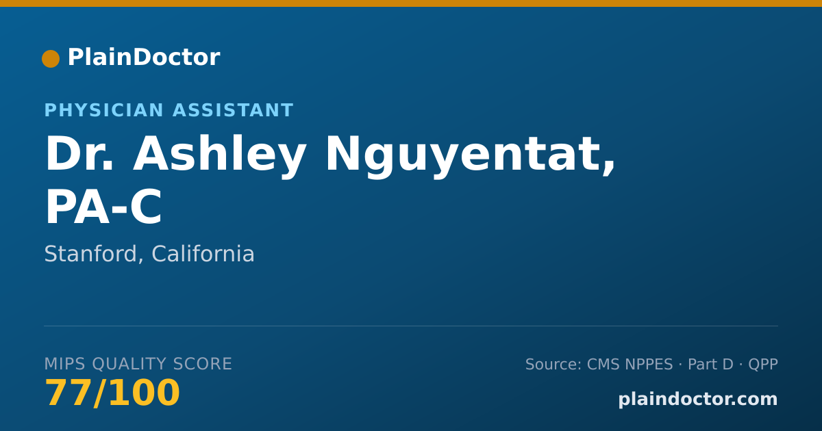 Shareable card for Ashley Nguyentat, PA-C - Physician Assistant, Stanford, CA