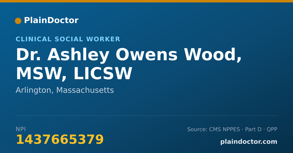 Shareable card for Ashley Owens Wood, MSW, LICSW - Clinical Social Worker, Arlington, MA