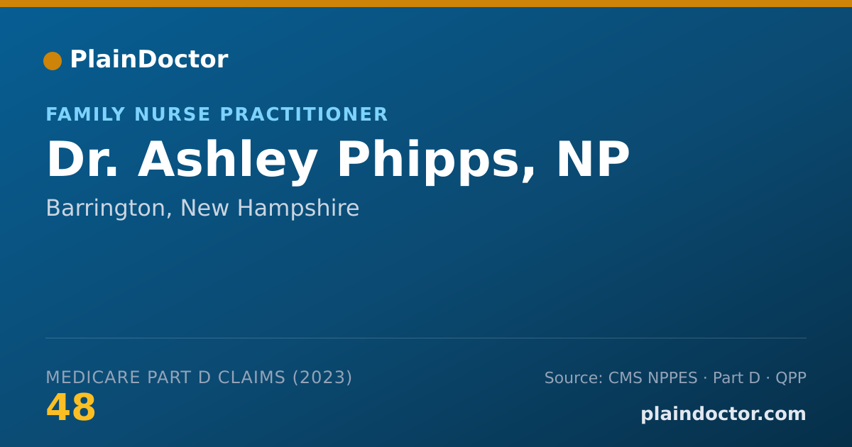Shareable card for Ashley Phipps, NP - Family Nurse Practitioner, Barrington, NH