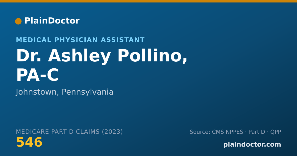 Shareable card for Ashley Pollino, PA-C - Medical Physician Assistant, Johnstown, PA
