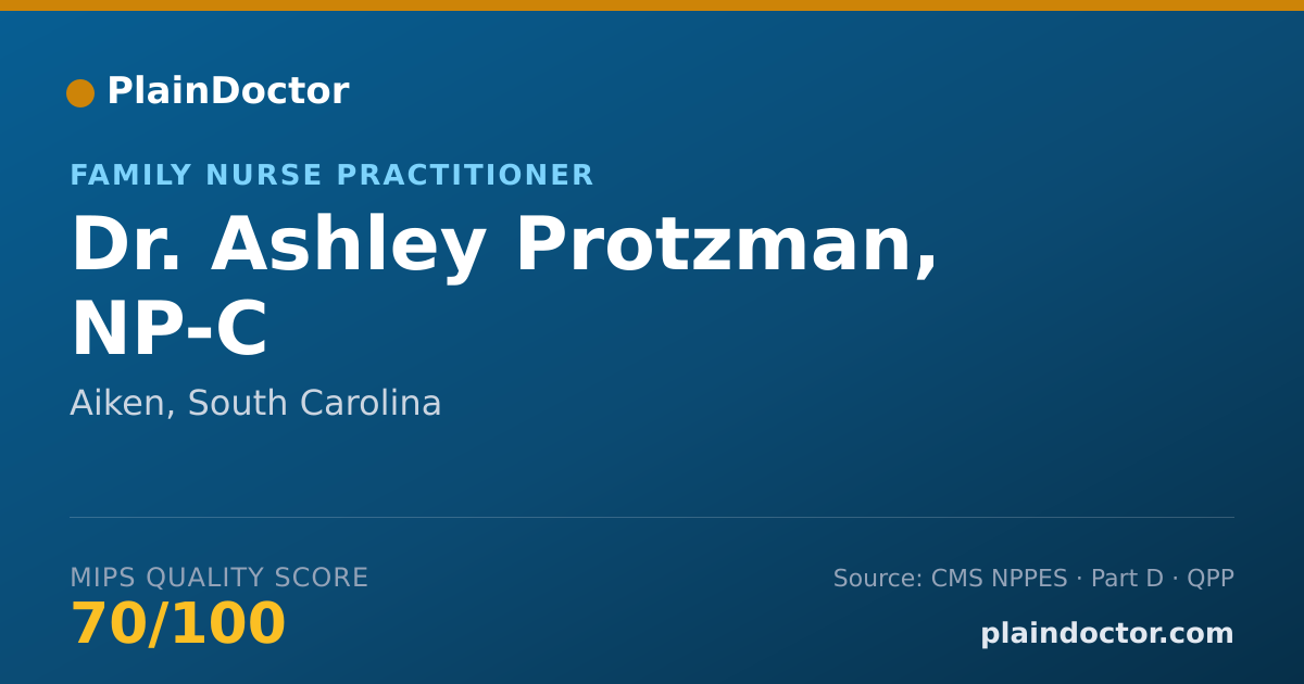 Shareable card for Ashley Protzman, NP-C - Family Nurse Practitioner, Aiken, SC