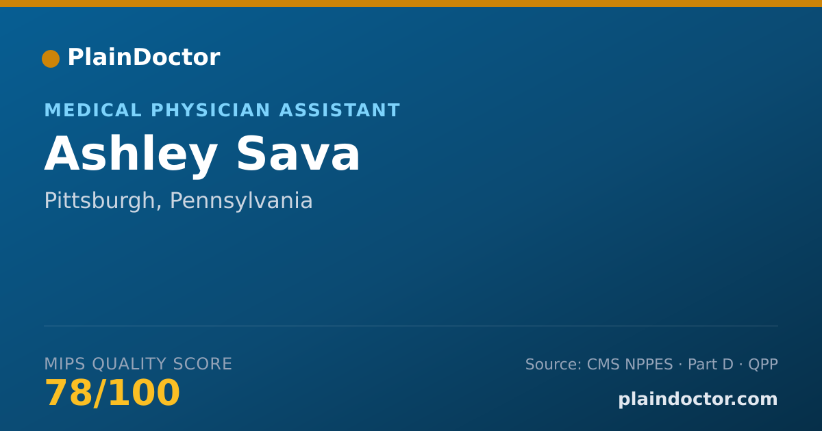 Shareable card for Ashley Sava - Medical Physician Assistant, Pittsburgh, PA