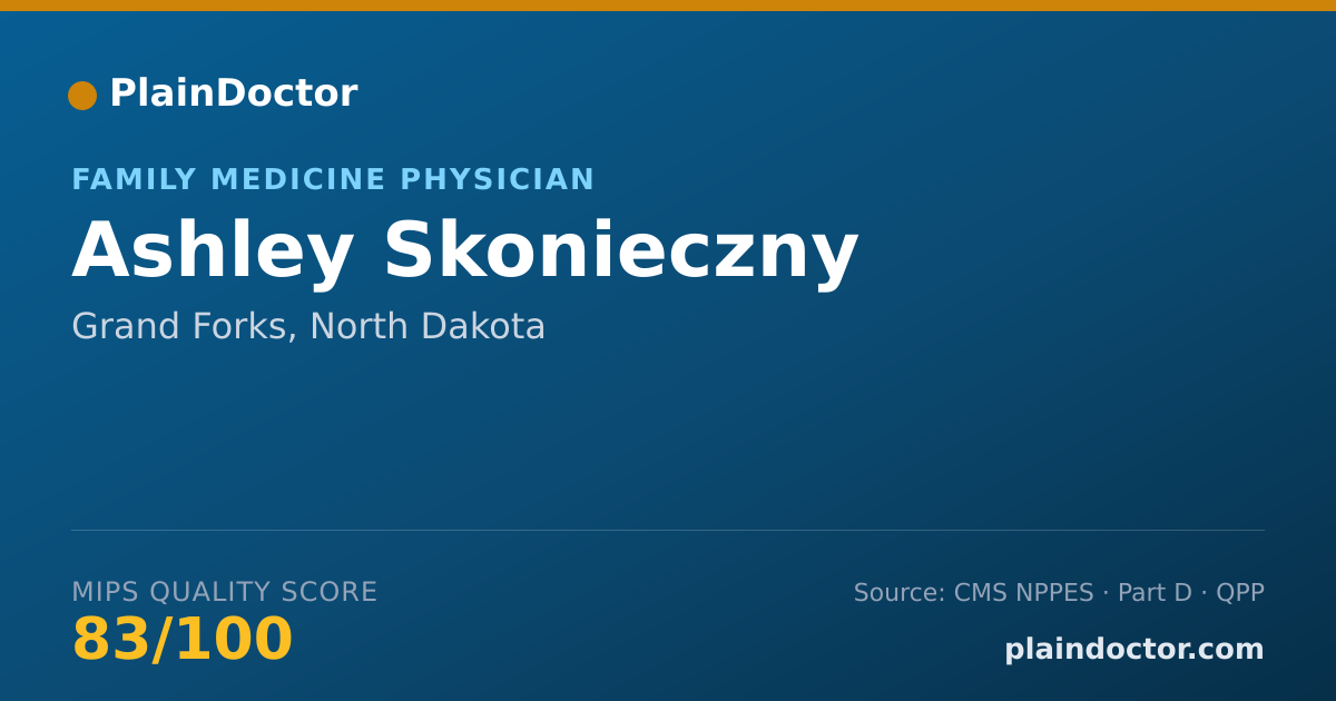 Shareable card for Ashley Skonieczny - Family Medicine Physician, Grand Forks, ND