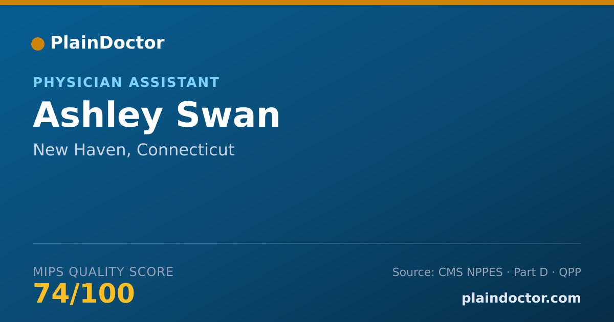 Shareable card for Ashley Swan - Physician Assistant, New Haven, CT