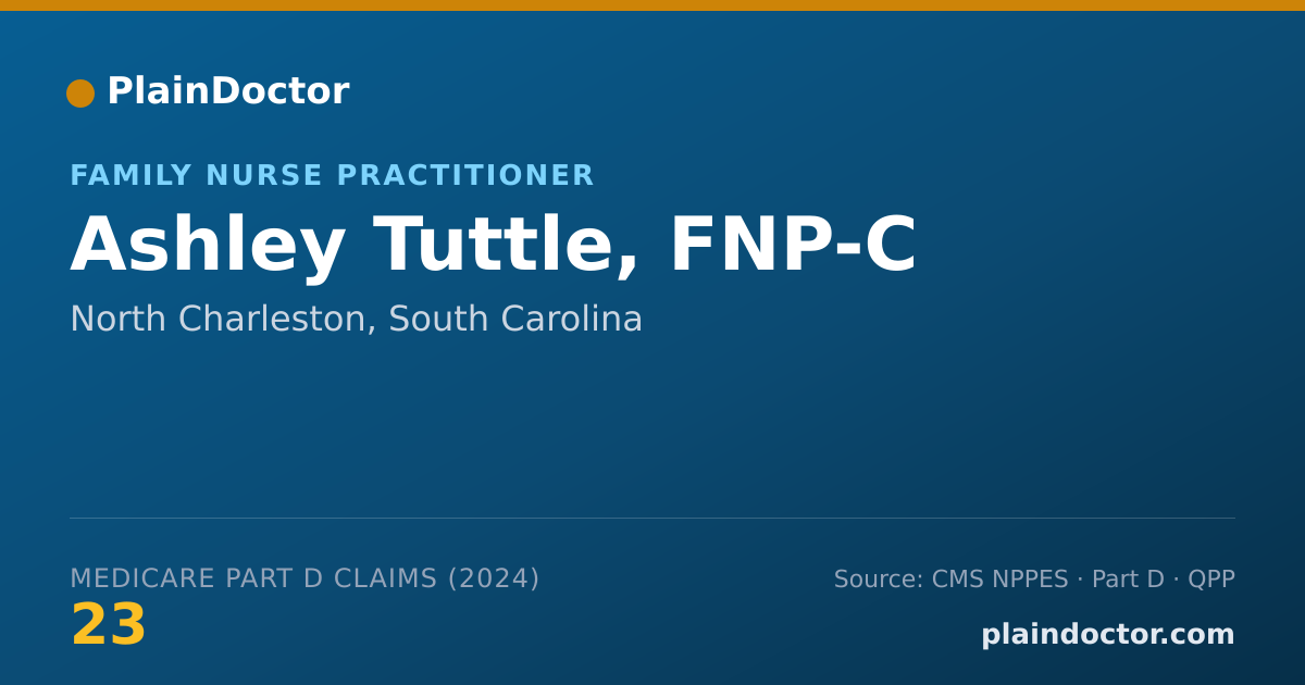 Shareable card for Ashley Tuttle, FNP-C - Community Health Registered Nurse, North Charleston, SC
