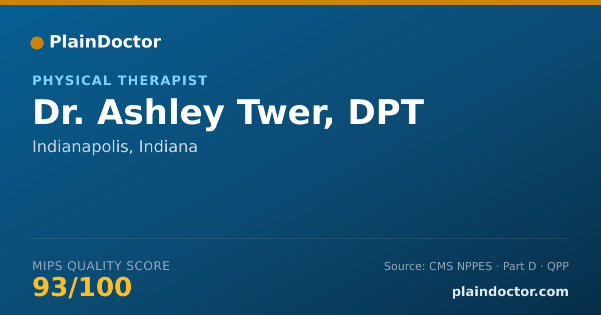 Shareable card for Ashley Twer, DPT - Physical Therapist, Indianapolis, IN