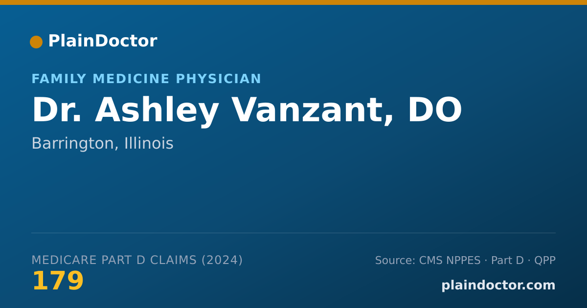 Shareable card for Ashley Vanzant, DO - Student in an Organized Health Care Education/Training Program, Barrington, IL