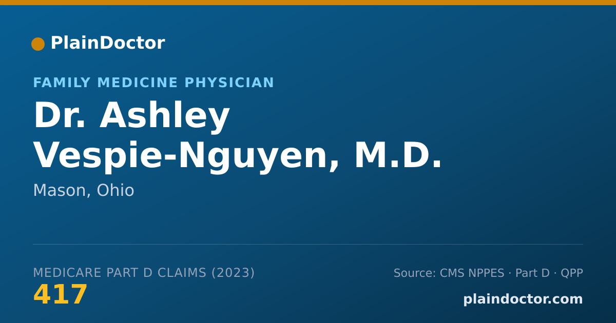 Shareable card for Ashley Vespie-Nguyen, M.D. - Family Medicine Physician, Mason, OH