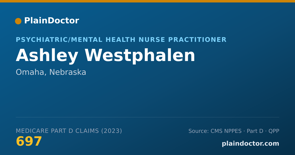 Shareable card for Ashley Westphalen - Psychiatric/Mental Health Nurse Practitioner, Omaha, NE