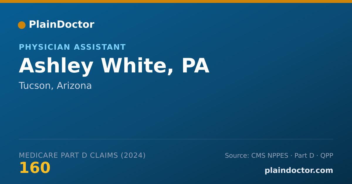 Shareable card for Ashley White, PA - Physician Assistant, Tucson, AZ
