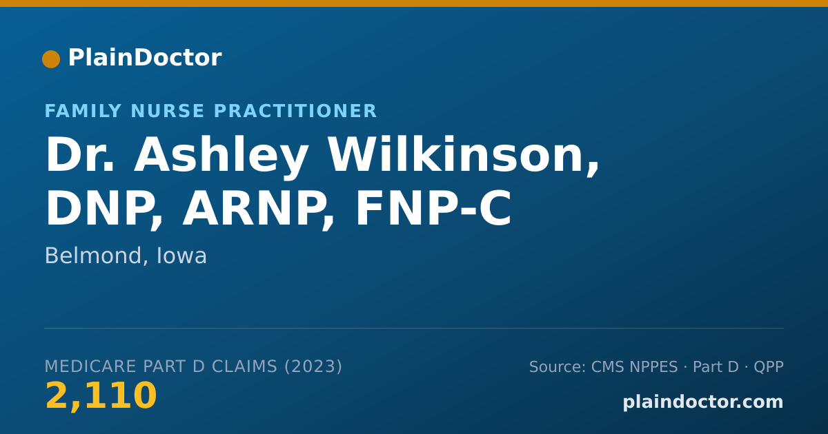 Shareable card for Ashley Wilkinson, DNP, ARNP, FNP-C - Family Nurse Practitioner, Belmond, IA