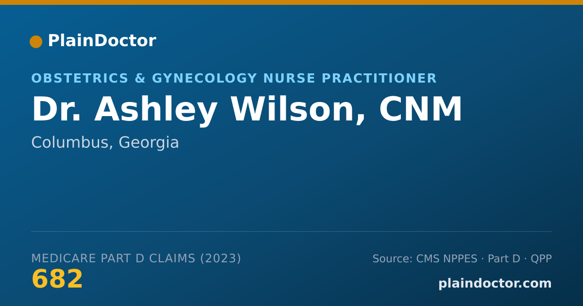 Shareable card for Ashley Wilson, CNM - Obstetrics & Gynecology Nurse Practitioner, Columbus, GA