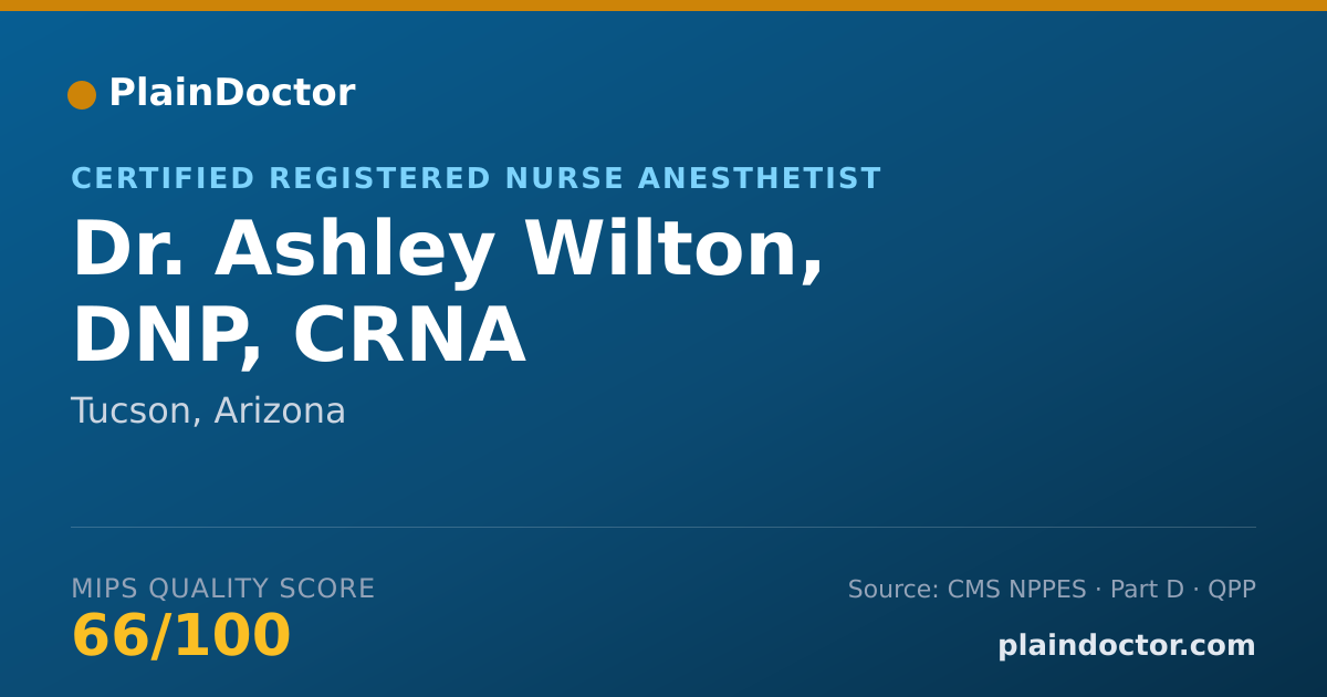 Shareable card for Ashley Wilton, DNP, CRNA - Certified Registered Nurse Anesthetist, Tucson, AZ