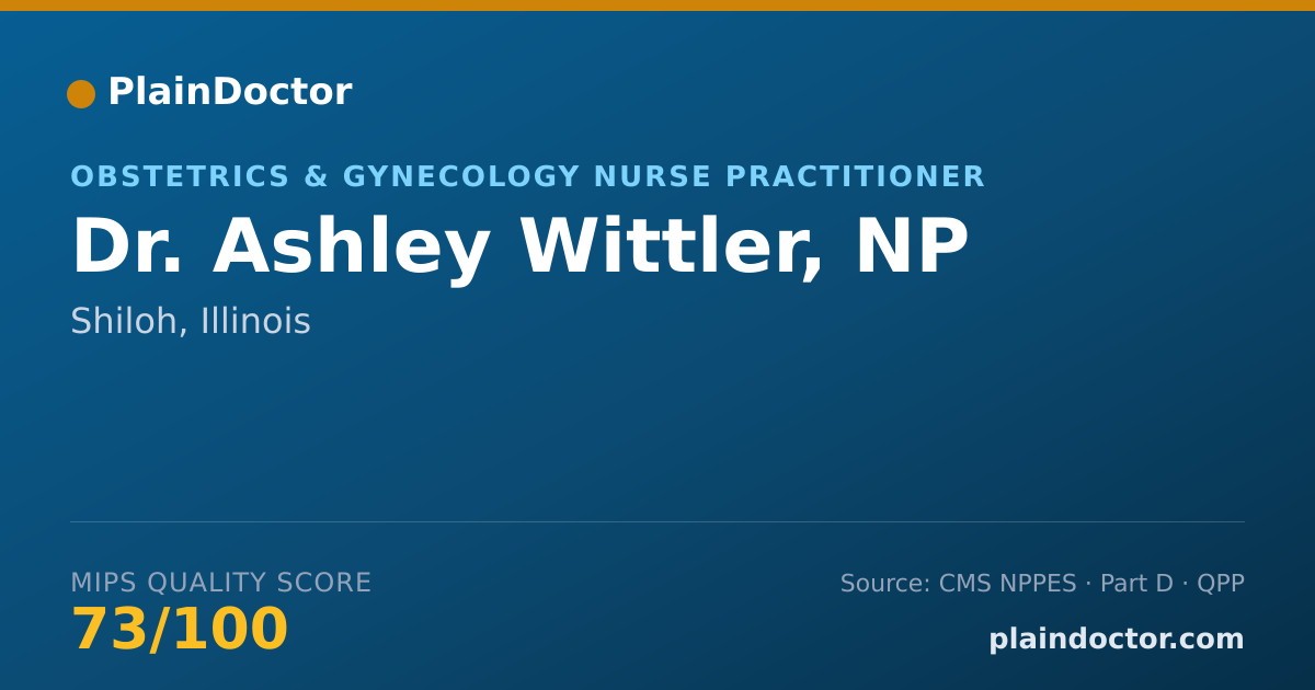 Shareable card for Ashley Wittler, NP - Obstetrics & Gynecology Nurse Practitioner, Shiloh, IL