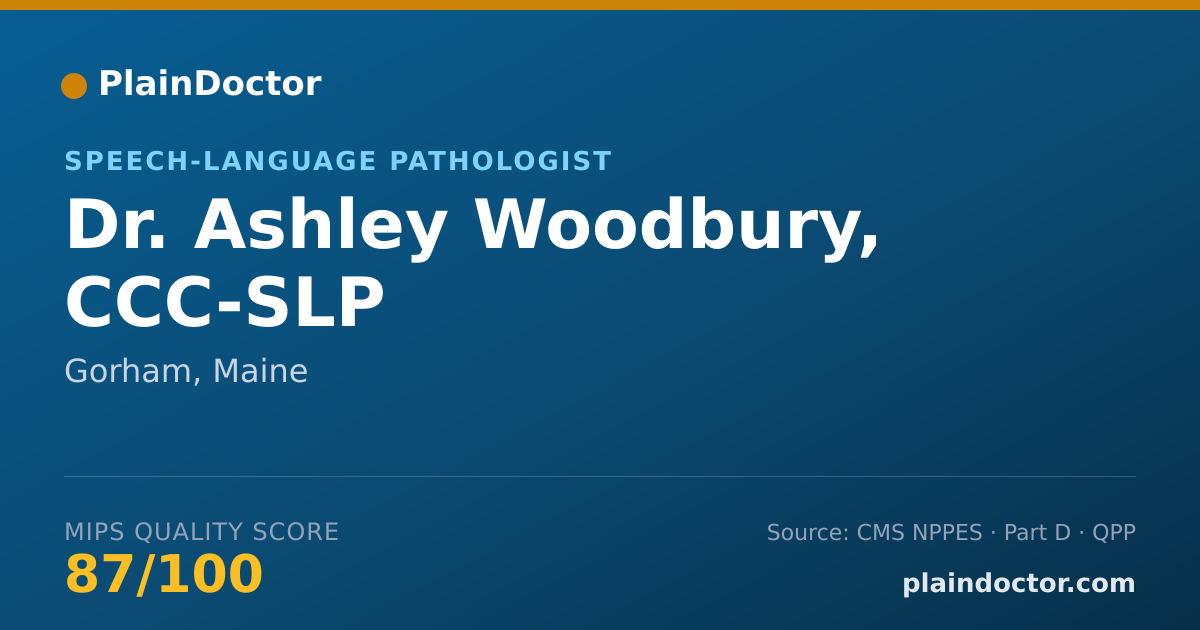 Shareable card for Ashley Woodbury, CCC-SLP - Speech-Language Pathologist, Gorham, ME