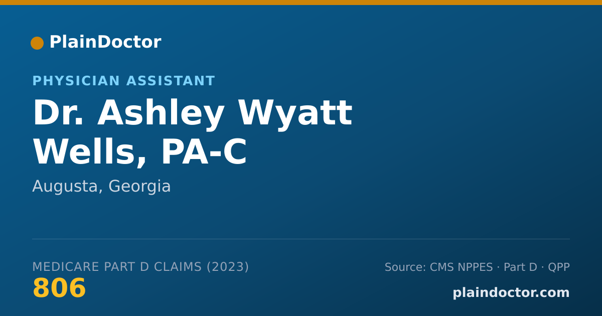 Shareable card for Ashley Wyatt Wells, PA-C - Physician Assistant, Augusta, GA