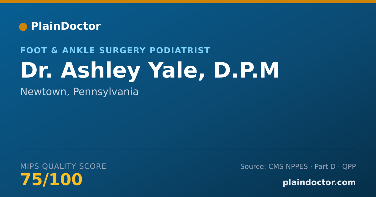 Shareable card for Ashley Yale, D.P.M - Foot & Ankle Surgery Podiatrist, Newtown, PA