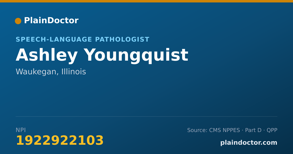 Shareable card for Ashley Youngquist - Speech-Language Pathologist, Waukegan, IL