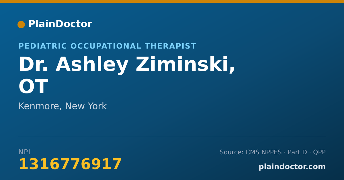 Shareable card for Ashley Ziminski, OT - Pediatric Occupational Therapist, Kenmore, NY