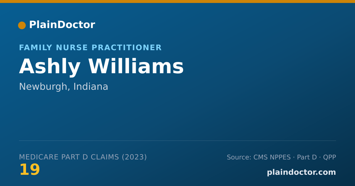 Shareable card for Ashly Williams - Family Nurse Practitioner, Newburgh, IN