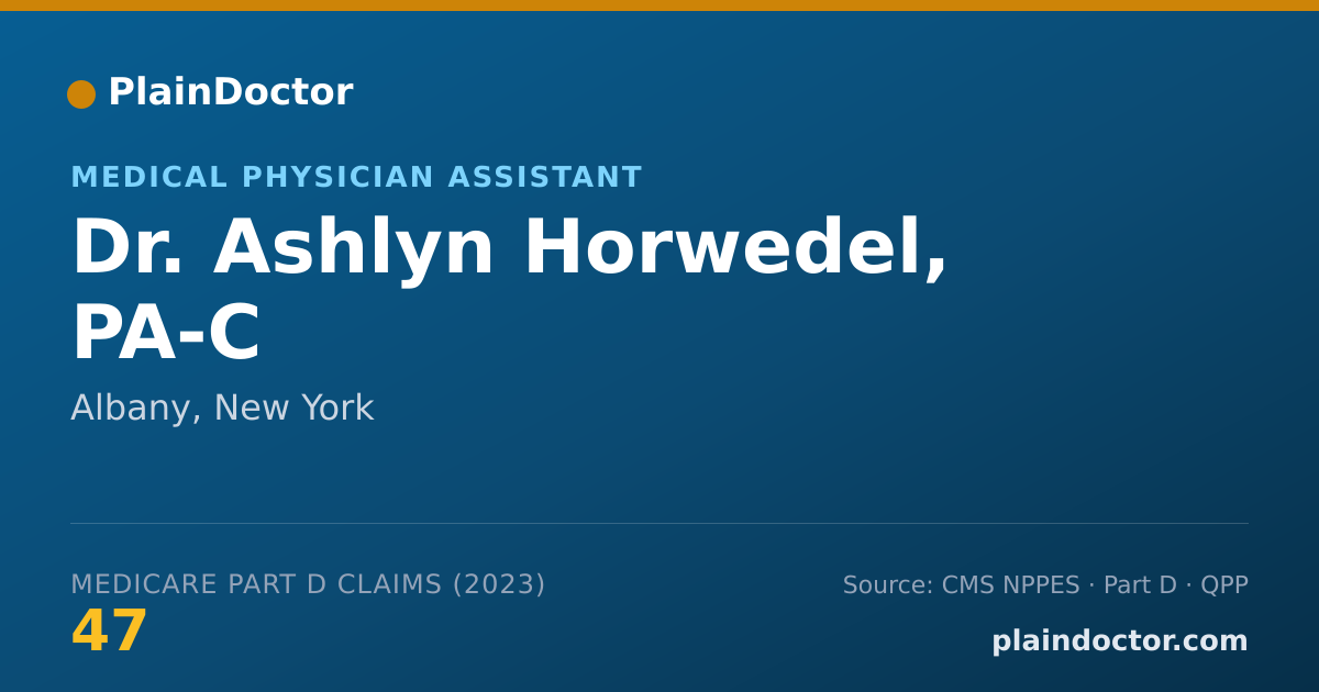 Shareable card for Ashlyn Horwedel, PA-C - Medical Physician Assistant, Albany, NY