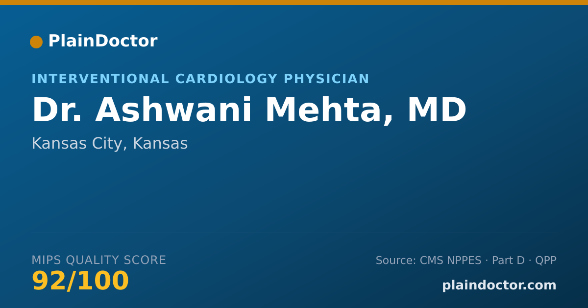 Shareable card for Ashwani Mehta, MD - Interventional Cardiology Physician, Kansas City, KS