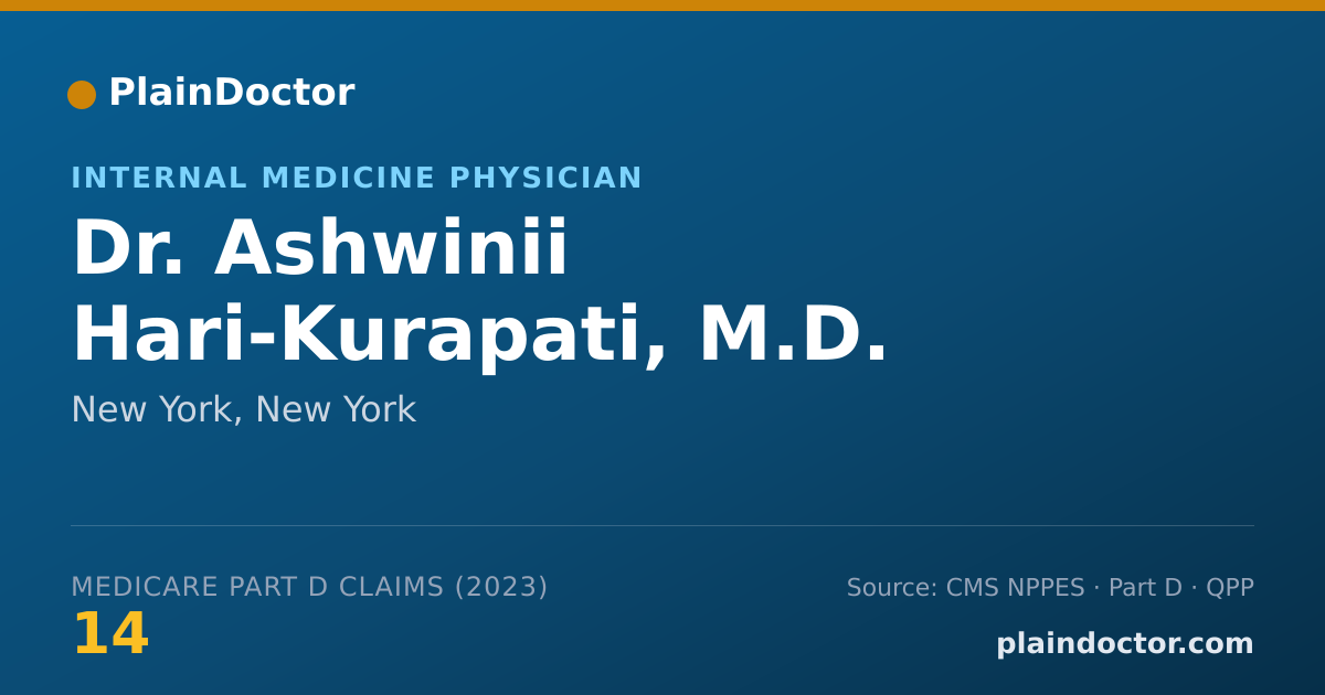 Shareable card for Ashwinii Hari-Kurapati, M.D. - Internal Medicine Physician, New York, NY