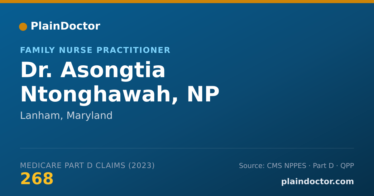 Shareable card for Asongtia Ntonghawah, NP - Family Nurse Practitioner, Lanham, MD
