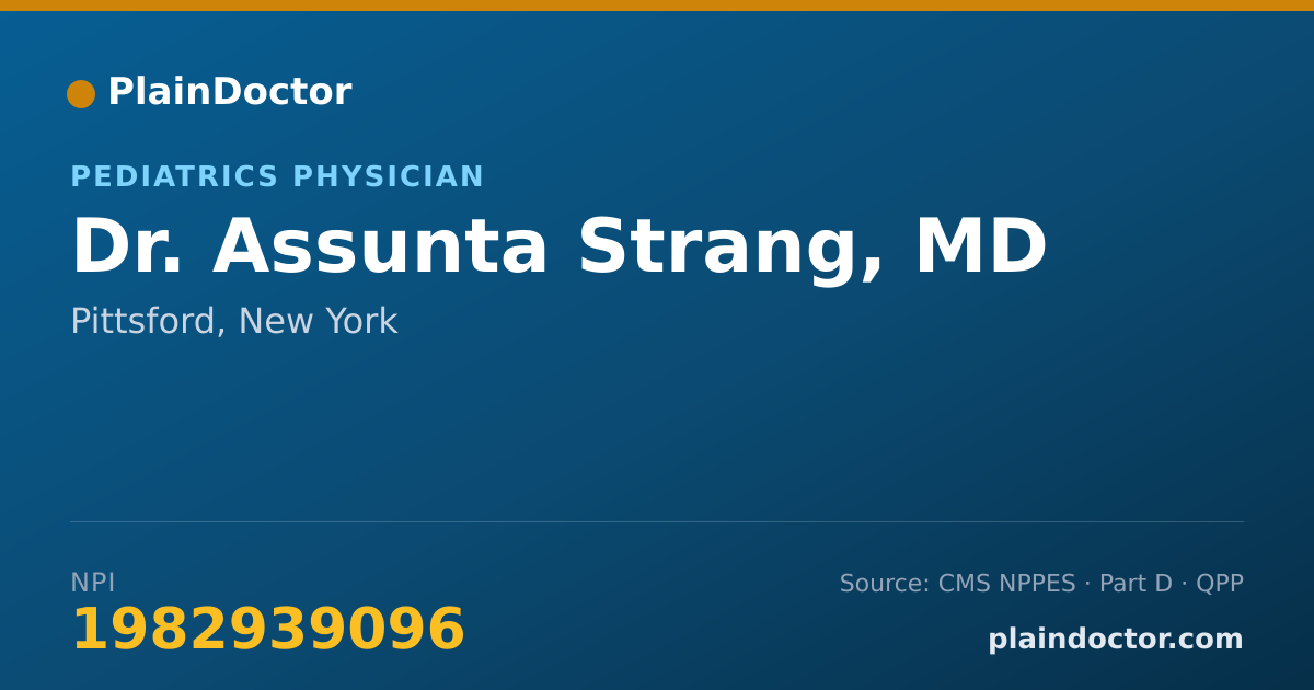Shareable card for Assunta Strang, MD - Pediatrics Physician, Pittsford, NY