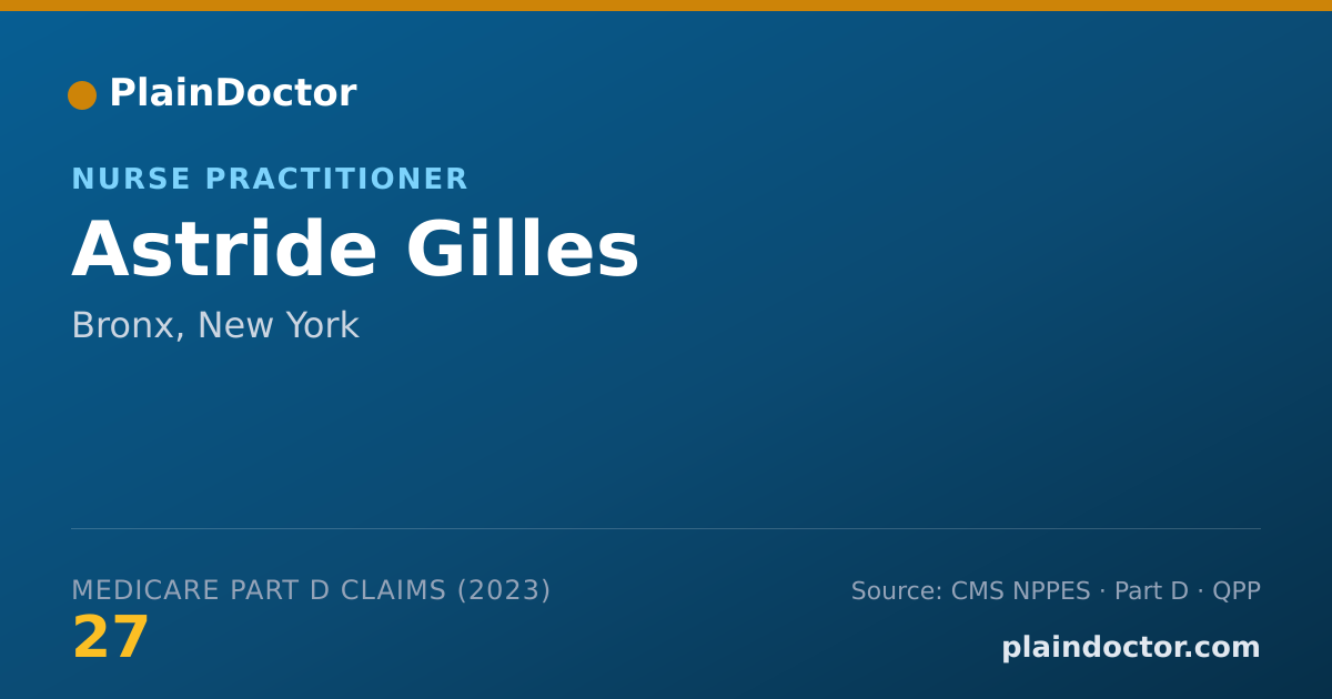 Shareable card for Astride Gilles - Nurse Practitioner, Bronx, NY