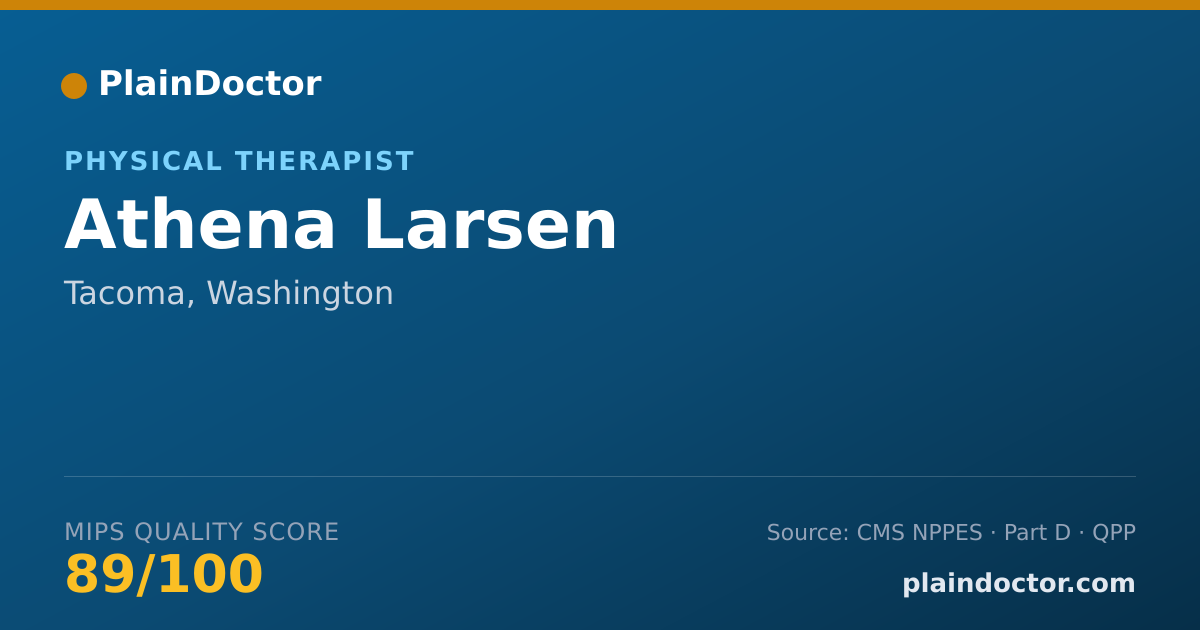 Shareable card for Athena Larsen - Physical Therapist, Tacoma, WA