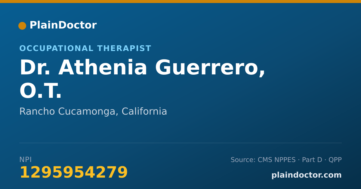 Shareable card for Athenia Guerrero, O.T. - Occupational Therapist, Rancho Cucamonga, CA